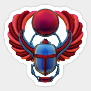 Colorful Egyptian Scarab Sticker